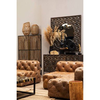 Hoxton Brown Leather Lounge Chair - Joe’s Haven