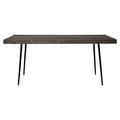 Rustic Oak Rectangular Dining Table with Black Finish Iron Legs, Mason - Joe’s Haven