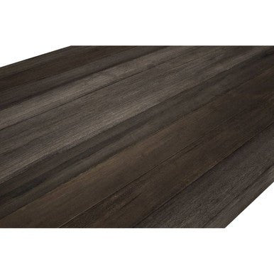 Rustic Oak Rectangular Dining Table with Black Finish Iron Legs, Mason - Joe’s Haven
