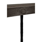 Rustic Oak Rectangular Dining Table with Black Finish Iron Legs, Mason - Joe’s Haven