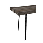 Rustic Oak Rectangular Dining Table with Black Finish Iron Legs, Mason - Joe’s Haven