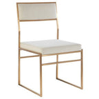 Mian Milky White Velvet Dining Chair - Joe’s Haven