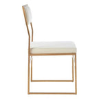 Mian Milky White Velvet Dining Chair - Joe’s Haven