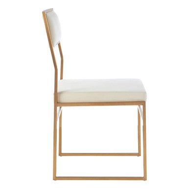 Mian Milky White Velvet Dining Chair - Joe’s Haven