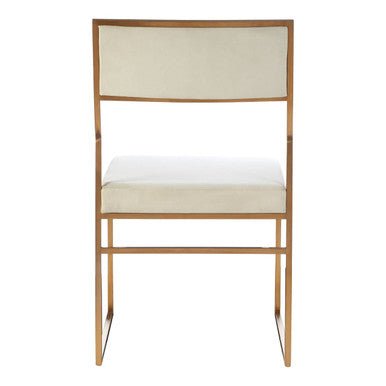 Mian Milky White Velvet Dining Chair - Joe’s Haven