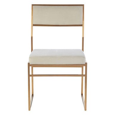 Mian Milky White Velvet Dining Chair - Joe’s Haven