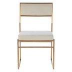 Mian Milky White Velvet Dining Chair - Joe’s Haven