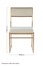 Mian Milky White Velvet Dining Chair - Joe’s Haven