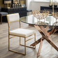 Mian Milky White Velvet Dining Chair - Joe’s Haven