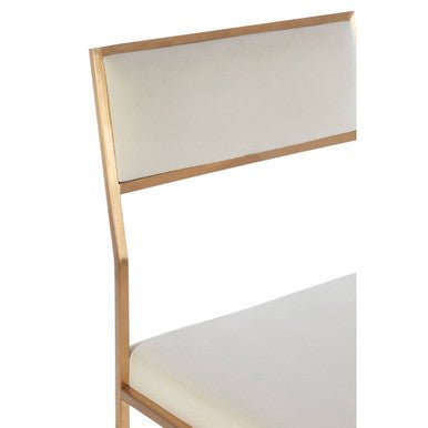 Mian Milky White Velvet Dining Chair - Joe’s Haven