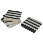 Sura Set Of 4 Cream And Black Marble Coasters - Joe’s Haven