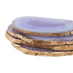 Bowerbird Agata Blue And Gold Coasters - Joe’s Haven
