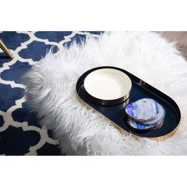 Bowerbird Agata Blue And Gold Coasters - Joe’s Haven