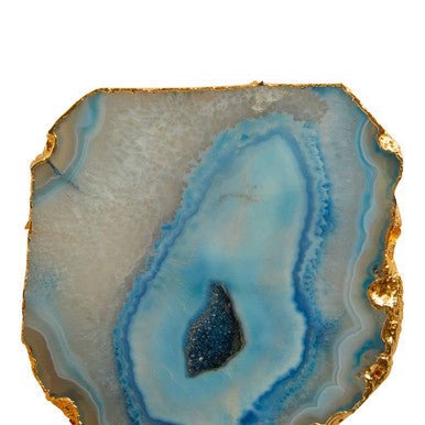 Bowerbird Agata Blue And Gold Coasters - Joe’s Haven