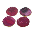 Bowerbird Agata Set of 4 Agate Pink and Gold Coasters - Joe’s Haven