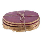 Bowerbird Agata Set of 4 Agate Pink and Gold Coasters - Joe’s Haven