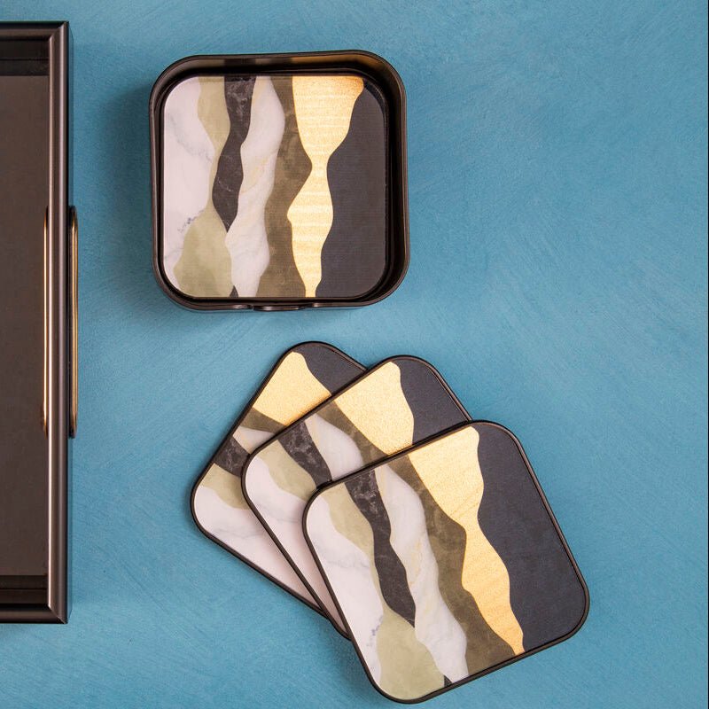 Celina Set Of Four Square Coasters - Joe’s Haven