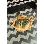 Serpent Gold Set of 4 Coasters with Holder