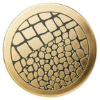 Meko Set of 4 Gold Finish Croc Pattern Coasters And Holder - Joe’s Haven
