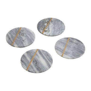Kira Set of Four Grey Marble Coasters - Joe’s Haven
