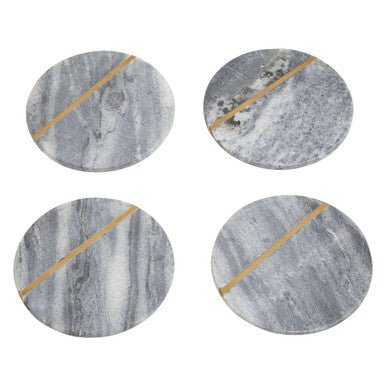Kira Set of Four Grey Marble Coasters - Joe’s Haven
