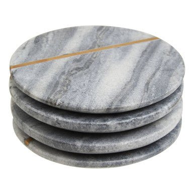 Kira Grey Marble Coasters - Joe’s Haven