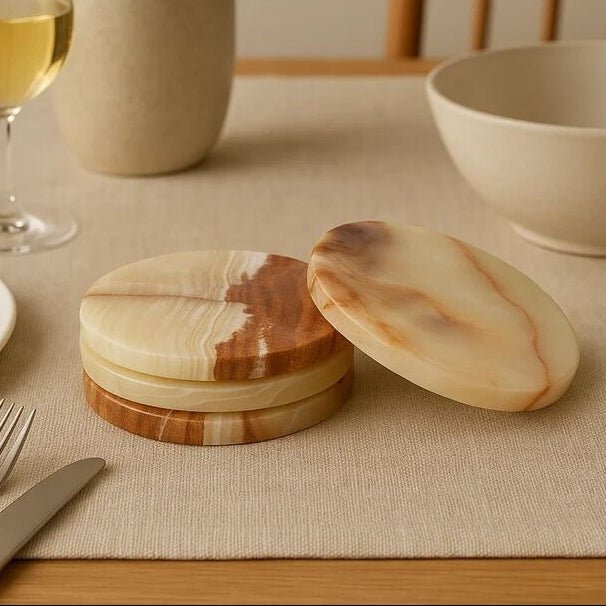 Oleena Set Of Four Onyx Coasters - Joe’s Haven