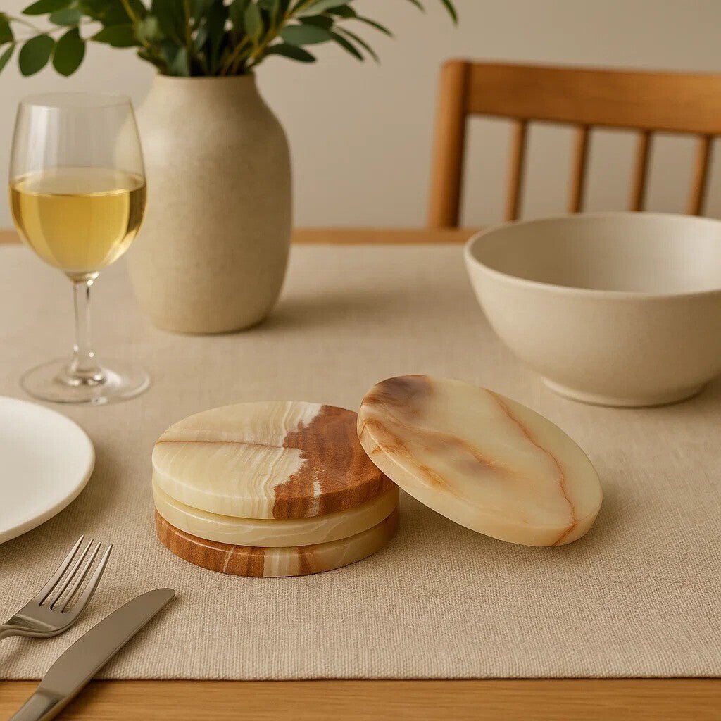 Oleena Set Of Four Onyx Coasters - Joe’s Haven