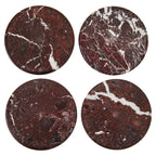 Salmo Set of 4 Red Marble Coasters - Joe’s Haven