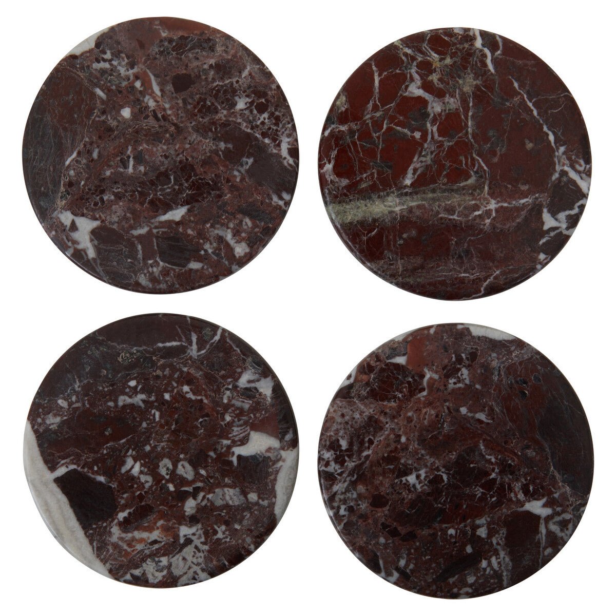 Salmo Set of 4 Red Marble Coasters - Joe’s Haven