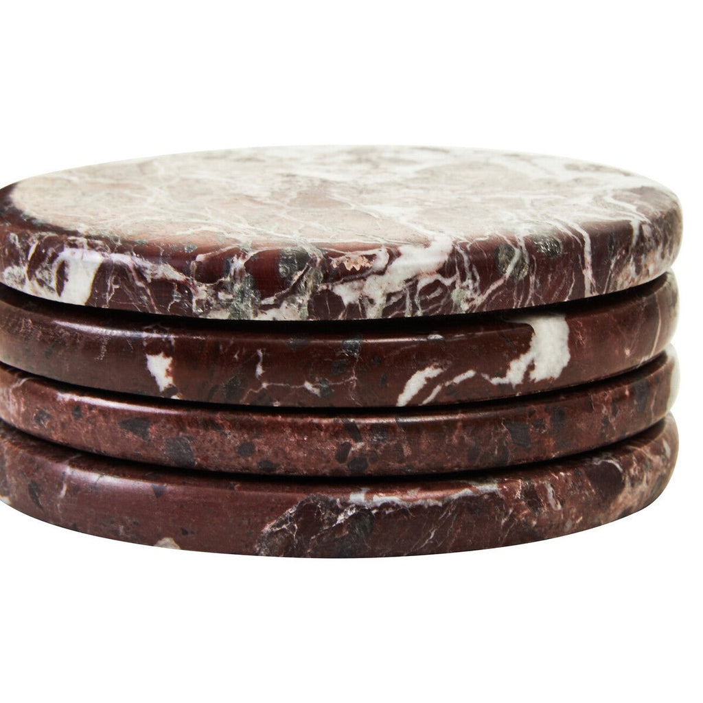 Salmo Set of 4 Red Marble Coasters - Joe’s Haven