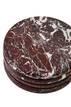Salmo Set of 4 Red Marble Coasters - Joe’s Haven
