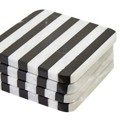 Soma Set of Four Square Striped Coasters - Joe’s Haven