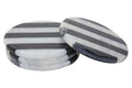 Soma Set of Four Round Striped Coasters - Joe’s Haven