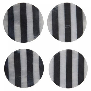 Soma Set of Four Round Striped Coasters - Joe’s Haven