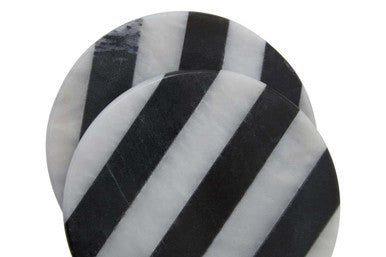 Soma Set of Four Round Striped Coasters - Joe’s Haven