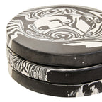 Helsa Set of Four Black And White Marble Coasters - Joe’s Haven