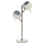 Karter Chrome Finish Table Lamp With Two Lights - Joe’s Haven