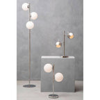 Karter Chrome Finish Table Lamp With Two Lights - Joe’s Haven
