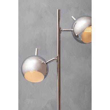 Karter Chrome Finish Table Lamp With Two Lights - Joe’s Haven