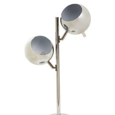 Karter Chrome Finish Table Lamp With Two Lights - Joe’s Haven
