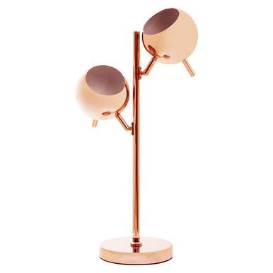 Karter Copper Finish Table Lamp With Two Lights - Joe’s Haven