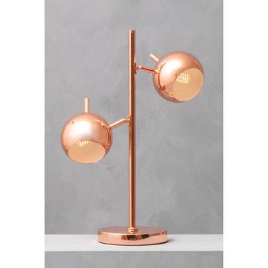 Karter Copper Finish Table Lamp With Two Lights - Joe’s Haven