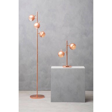 Karter Copper Finish Table Lamp With Two Lights - Joe’s Haven