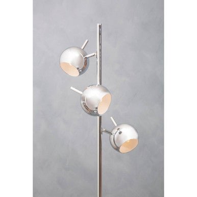 Karter Chrome Finish Floor Lamp With Three Lights - Joe’s Haven