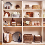 Hampstead Set of Two Natural Rattan Square Storage Baskets - Joe’s Haven