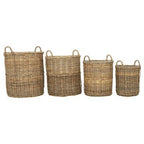 Argento Set Of 4 Kubu Natural Rattan Storage Baskets - Joe’s Haven