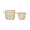 Argento Whitewash Rattan Storage Baskets - Set of 2 - Joe’s Haven