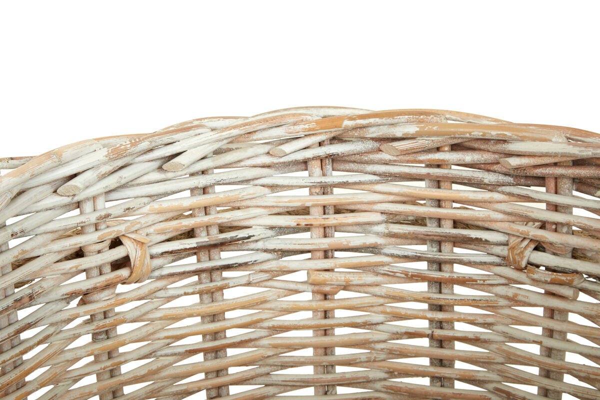 Argento Whitewash Rattan Storage Baskets - Set of 2 - Joe’s Haven