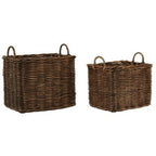 Argento Set Of Two Natural Rattan Storage Baskets - Joe’s Haven